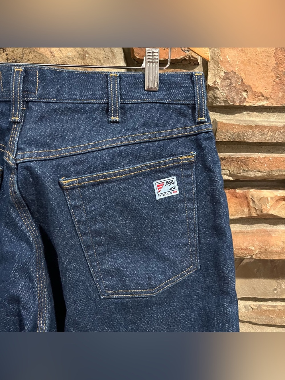Tyndale Rodeo Flame Resistant Dark Wash Blue Straight-Leg Jeans - Picture 6 of 9